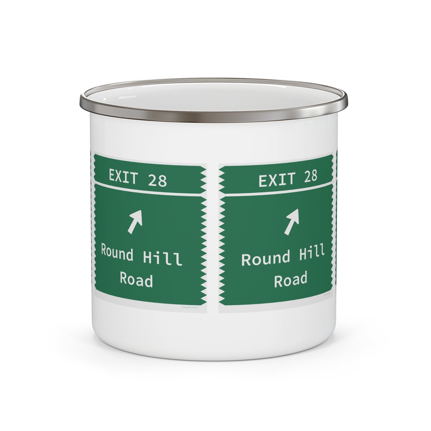Vintage Merritt Parkway Exit 28 Sign Enamel Camping Mug