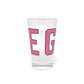 Goose Zip Code Pink & Black Pint Glass, 16oz