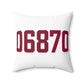 06870 - Greenwich Connecticut Zip Code Spun Polyester Square Pillow