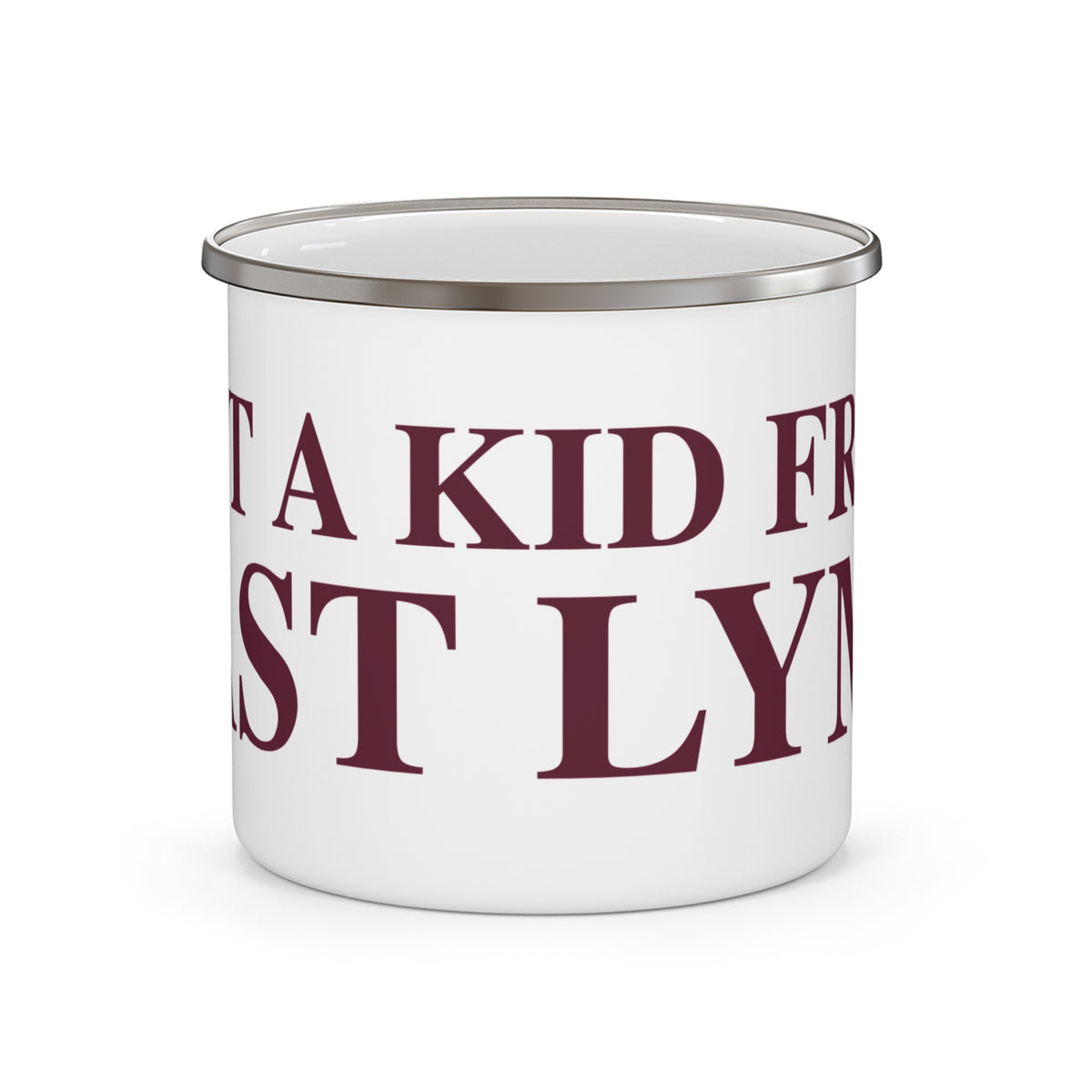 Just a kid from East Lyme Enamel Camping Mug