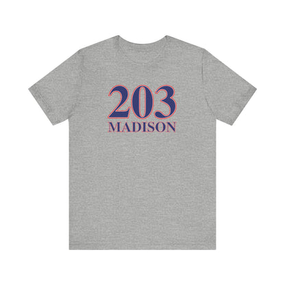 203 Madison Red White & Blue Unisex Jersey Short Sleeve T-Shirt
