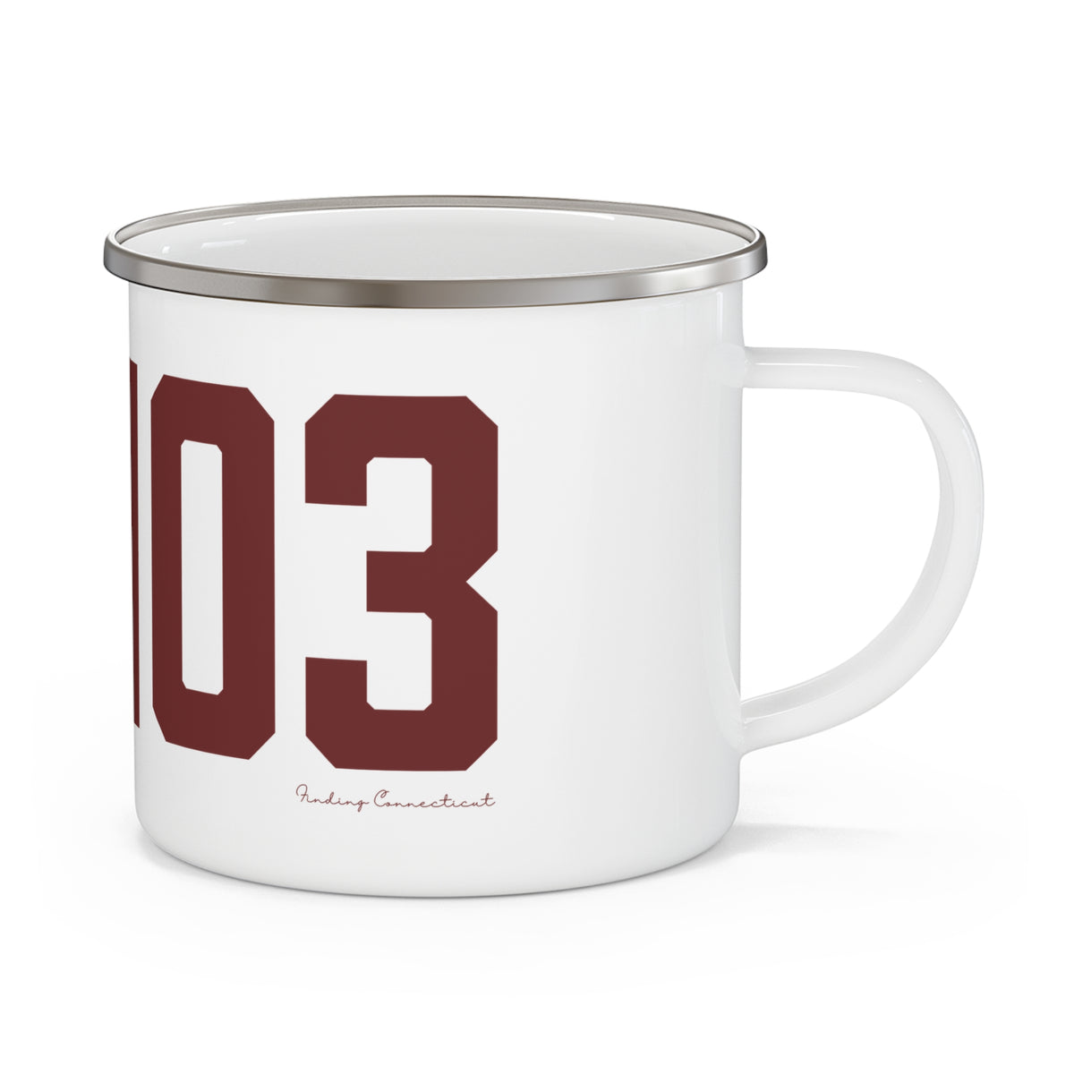 06403 Beacon Falls Connecticut Zip Code Enamel Camping Mug