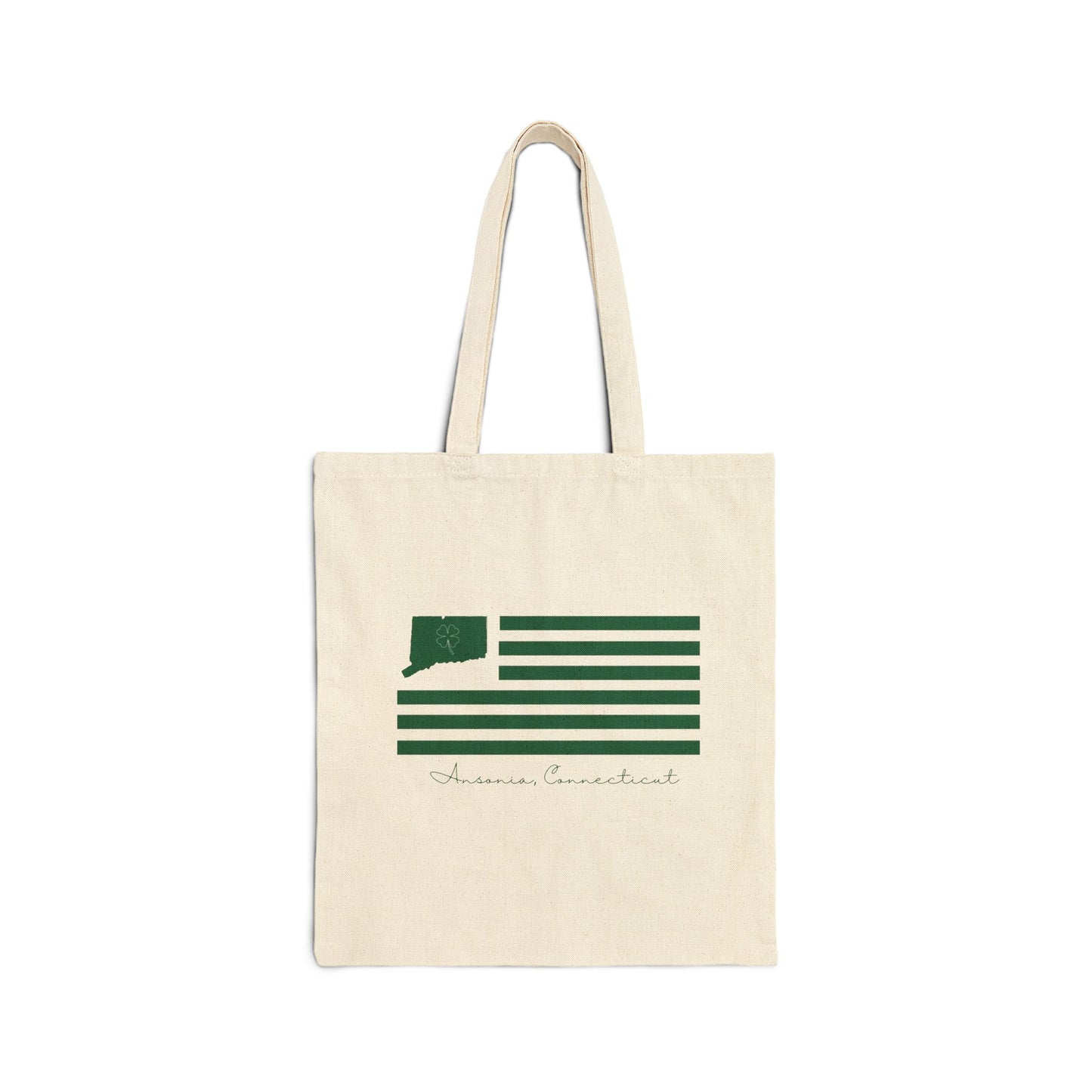 Ansonia Connecticut St. Patrick’s Day Flag Cotton Canvas Tote Bag