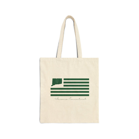Ansonia Connecticut St. Patrick’s Day Flag Cotton Canvas Tote Bag