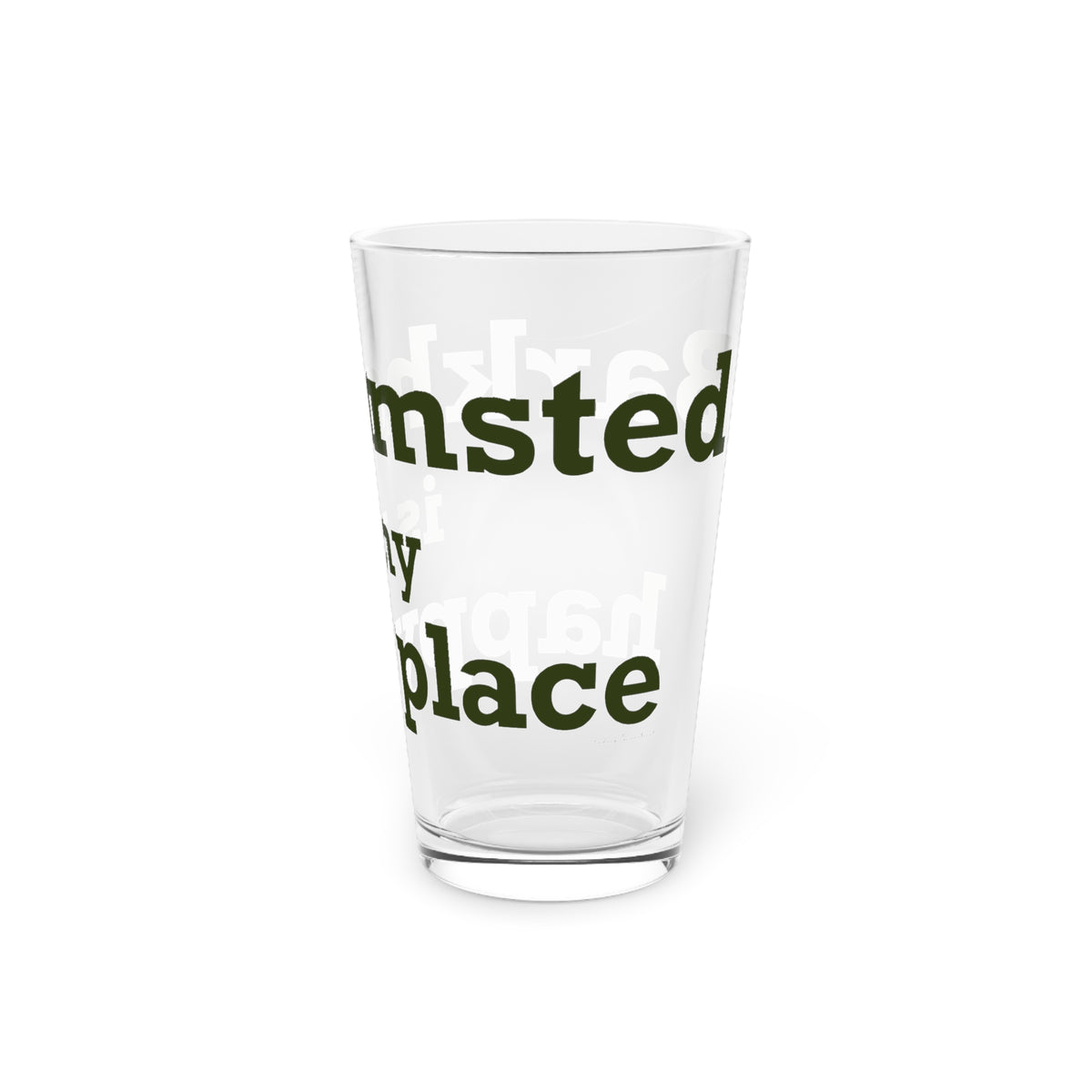 Barkhamsted is my Happy Place Pint Glass, 16oz