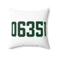 06351 Griswold Connecticut Zip Code Spun Polyester Square Pillow