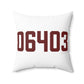 06403 Beacon Falls Connecticut Zip Code Polyester Square Pillow