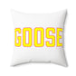 Goose Zip Code Yellow & Pink Spun Polyester Square Pillow