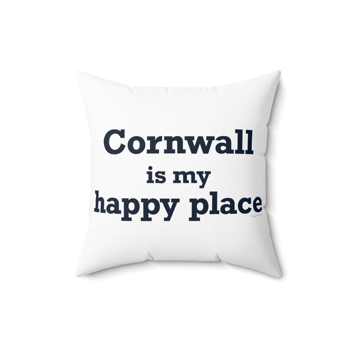 Cornwall is My Happy Place Polyester Square Pillow