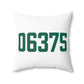 06375 New London Connecticut Zip Code Spun Polyester Square Pillow