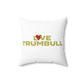 Love Trumbull Spun Polyester Square Pillow
