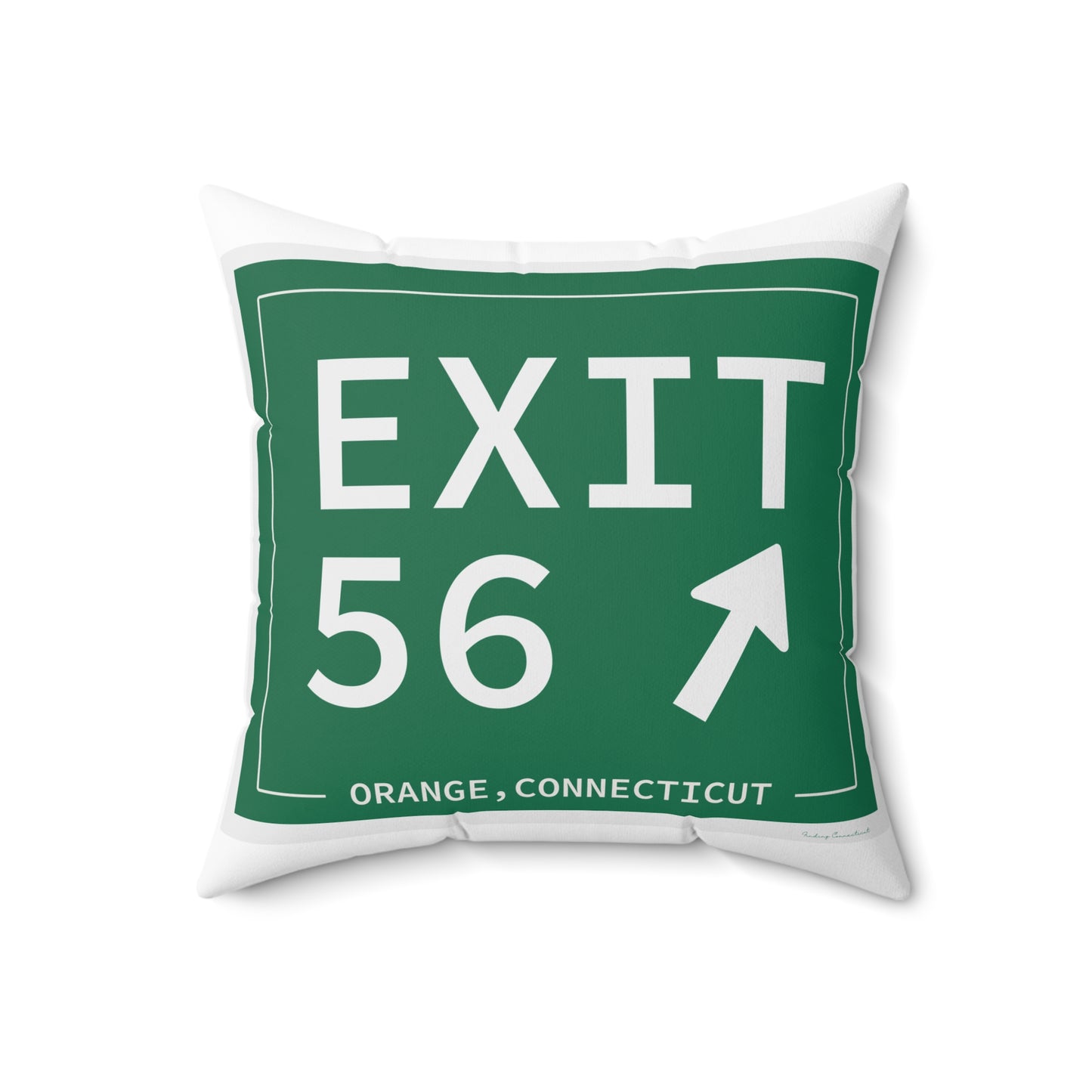 Vintage Exit 56 WCP Sign Spun Polyester Square Pillow