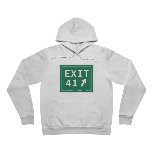 Vintage Exit 41 Merritt Parkway Sign Unisex Sponge Fleece Pullover Hoodie