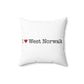 I Heart West Norwalk. Spun Polyester Square Pillow