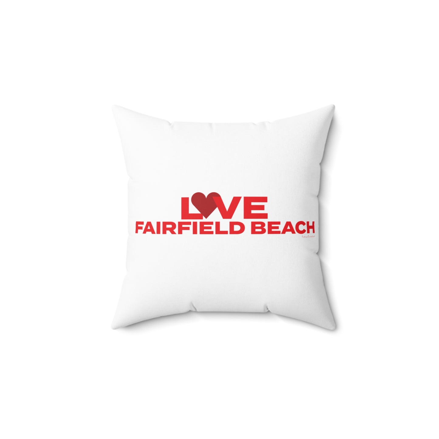 Love Fairfield Beach Spun Polyester Square Pillow
