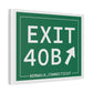 Vintage Exit 40B Merritt Parkway Sign Matte Canvas, Stretched, 1.25"