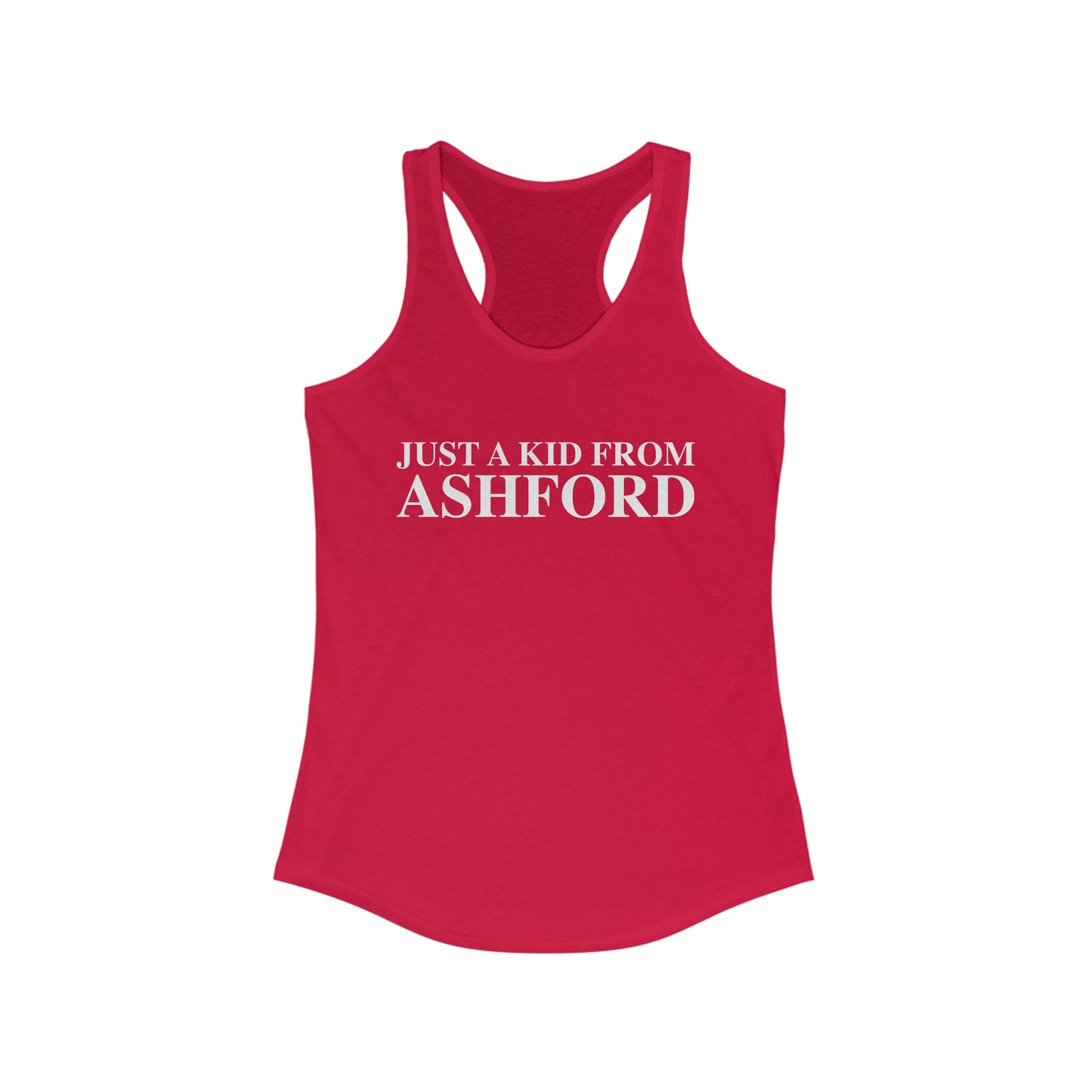Just a kid from Ashford Women's Ideal Racerback Tank Top