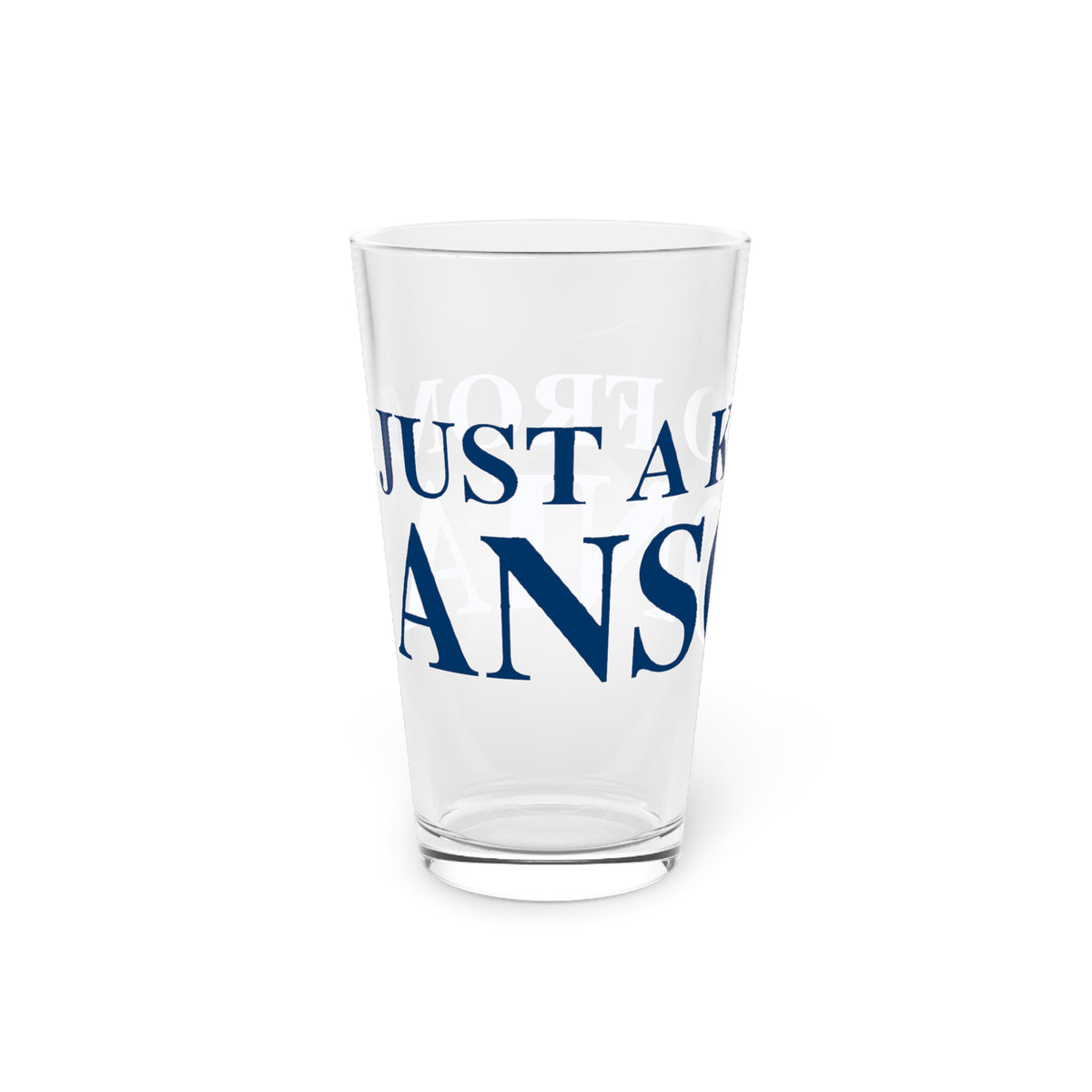 Just a kid from Ansonia Pint Glass, 16oz