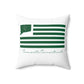 Cromwell Connecticut St. Patrick’s Day Flag Spun Polyester Square Pillow