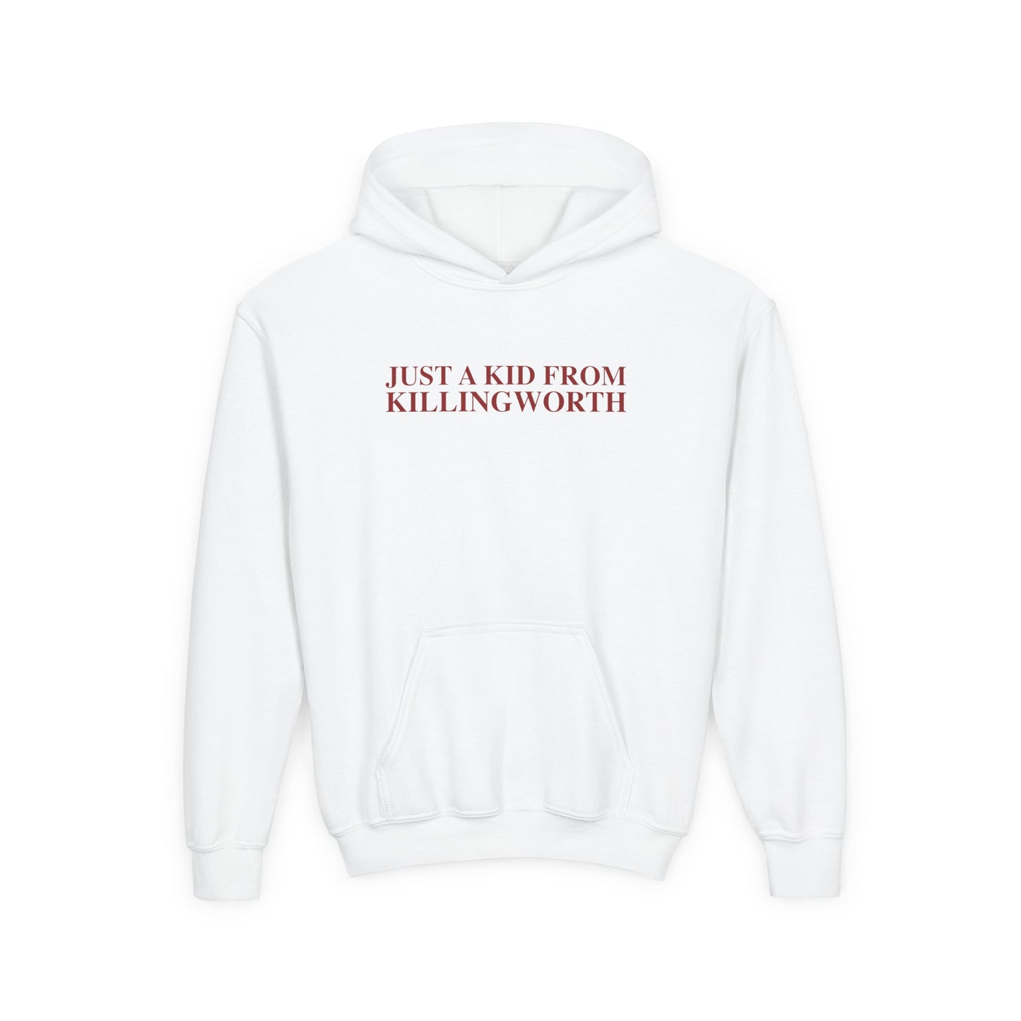 Just a kid from Killingworth Youth Heavy Blend Hooded Sweatshirt