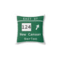 Vintage Merritt Parkway Exit 37 Sign Spun Polyester Square Pillow