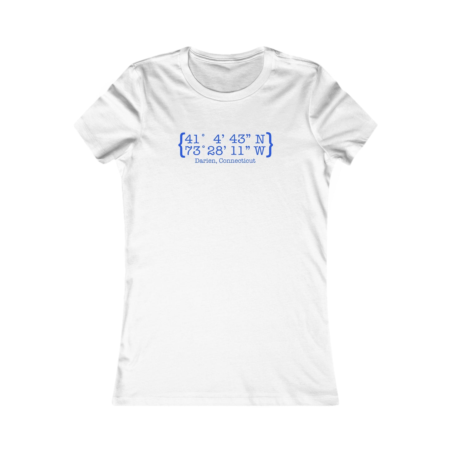 Darien Coordinates Women's Favorite T-Shirt