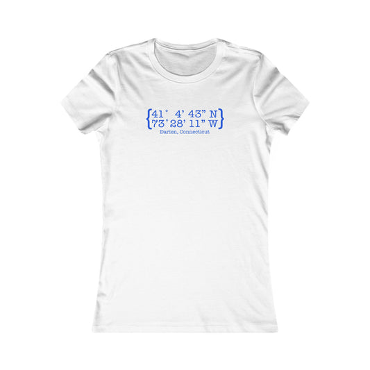 Darien Coordinates Women's Favorite T-Shirt