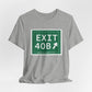 Vintage Exit 40B Merritt Parkway Sign Unisex Jersey Short Sleeve T-Shirt