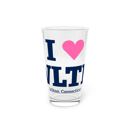 I Heart WLTN Pint Glass, 16oz