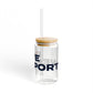 Love Westport Glass Can with Straw and Lid, 16oz