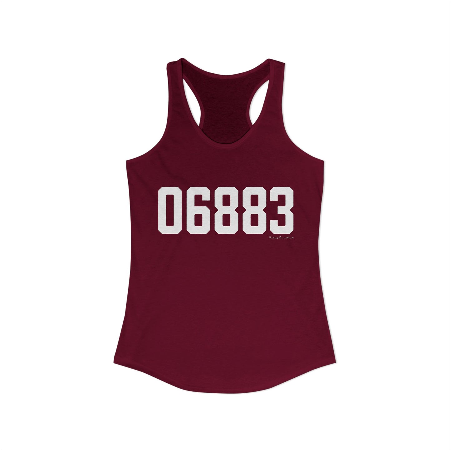 06883 Weston CT Zip Code Women's Ideal Racerback Tank Top