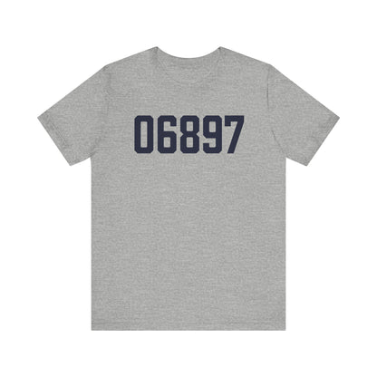 06897 Wilton Connecticut Zip Code Unisex Jersey Short Sleeve T-Shirt