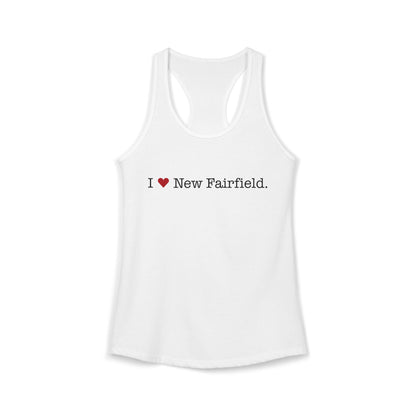 I Heart New Fairfield. Women's Ideal Racerback Tank Top