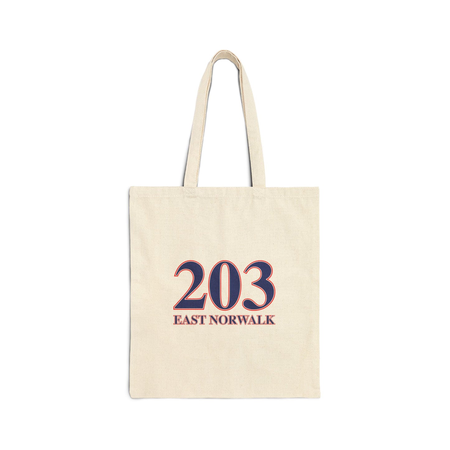 203 East Norwalk Red, White & Blue Cotton Canvas Tote Bag
