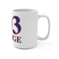 203 Orange Red White & Blue Mug 15oz