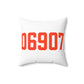 06907 Stamford Connecticut Zip Code Spun Polyester Square Pillow