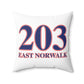 203 East Norwalk Red, White & Blue Spun Polyester Square Pillow