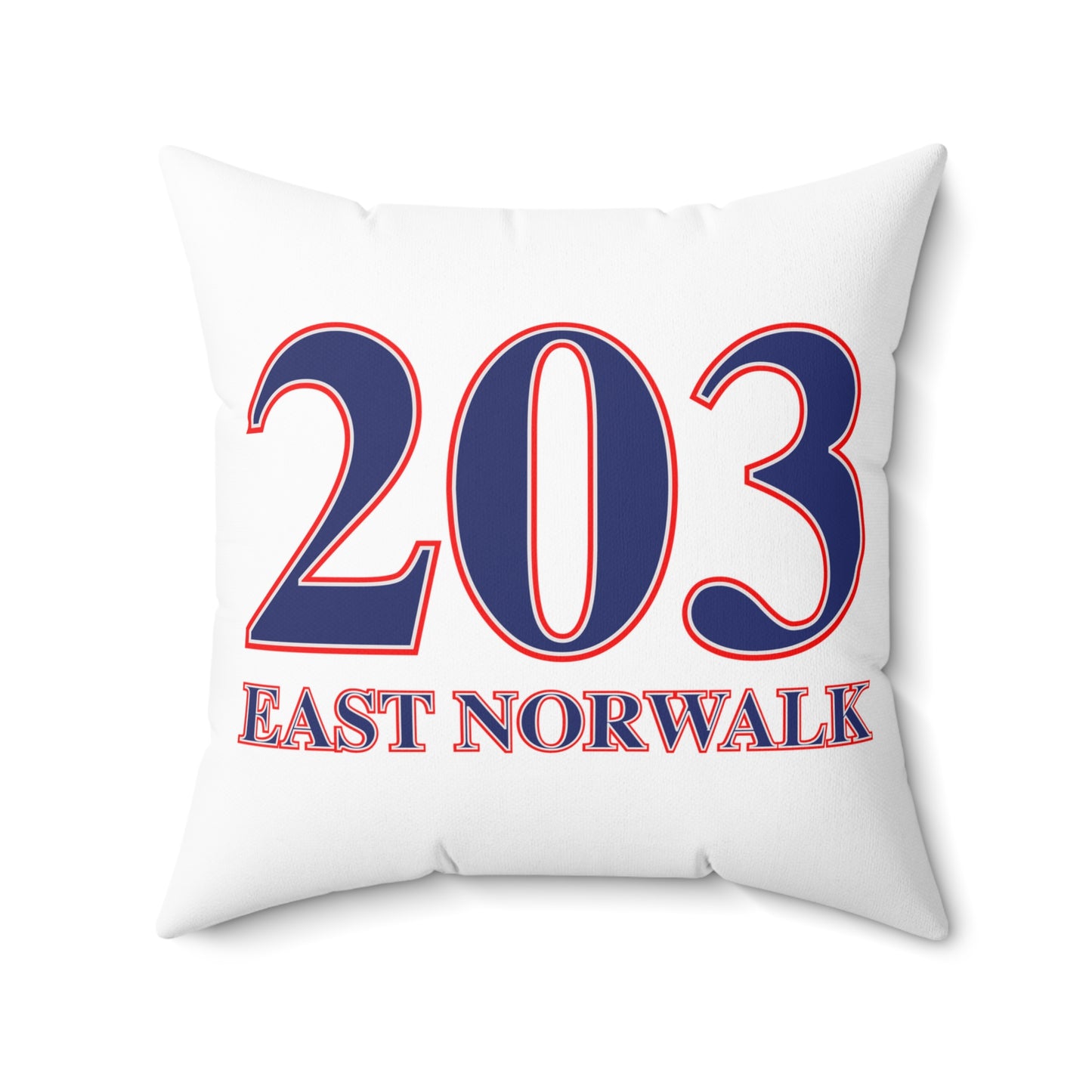 203 East Norwalk Red, White & Blue Spun Polyester Square Pillow
