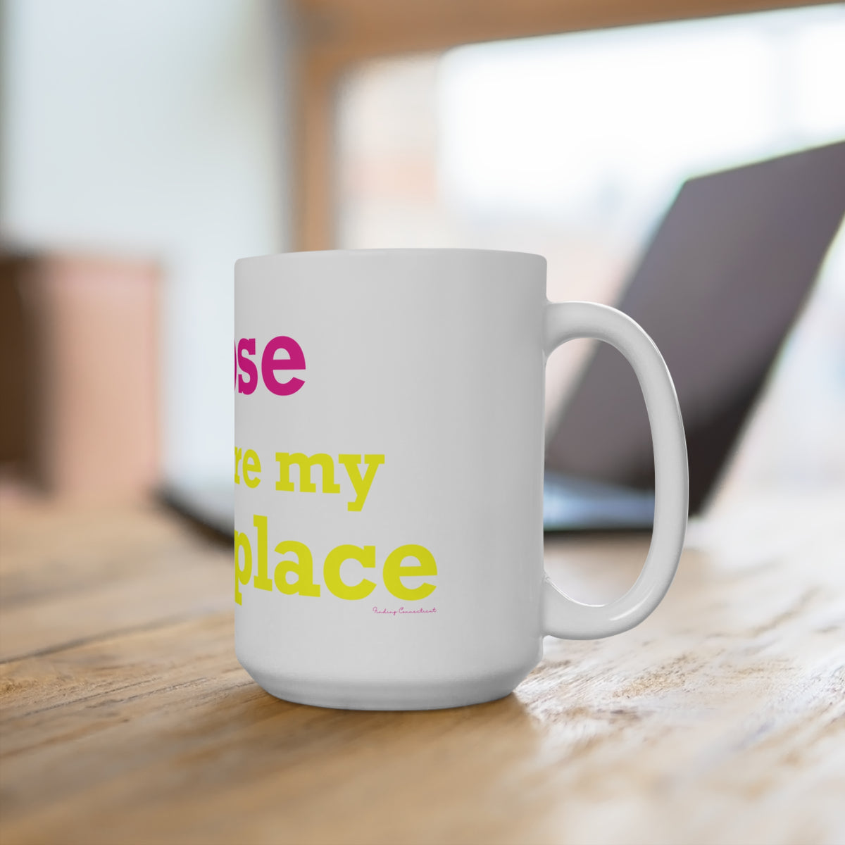 Goose Shows Are My Happy Place - Yellow & Pink Mug 15oz