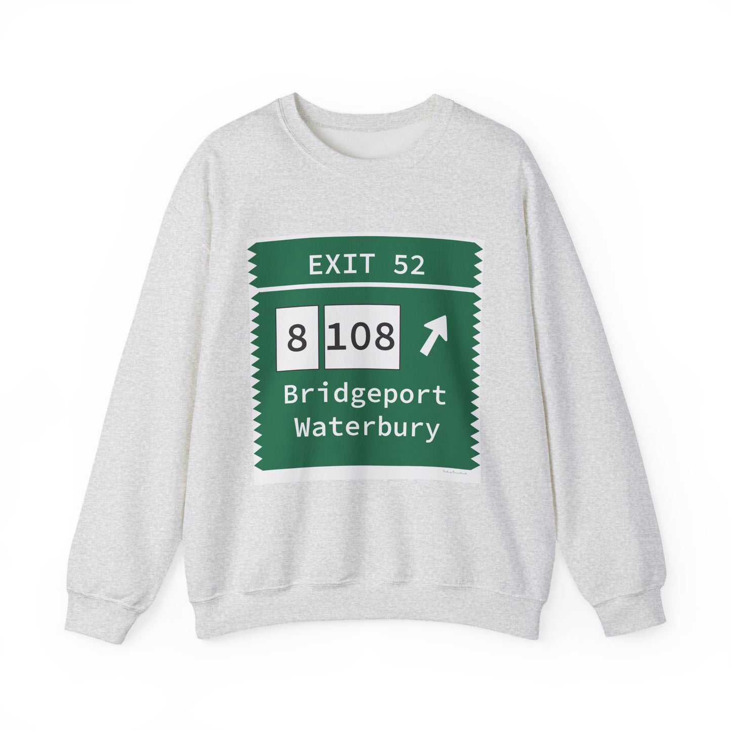 Vintage Merritt Parkway Exit 52 Sign Unisex Heavy Blend™ Crewneck Sweatshirt