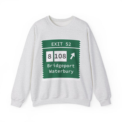 Vintage Merritt Parkway Exit 52 Sign Unisex Heavy Blend™ Crewneck Sweatshirt