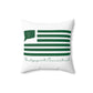 Bridgeport Connecticut St Patrick's Day Flag Spun Polyester Square Pillow