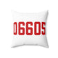 06605 Bridgeport Connecticut Zip Code Spun Polyester Square Pillow