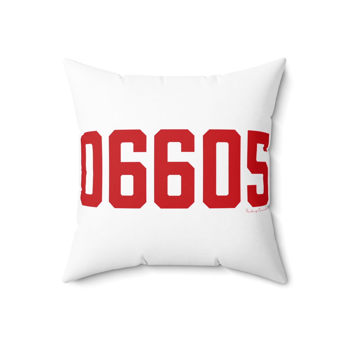 06605 Bridgeport Connecticut Zip Code Spun Polyester Square Pillow