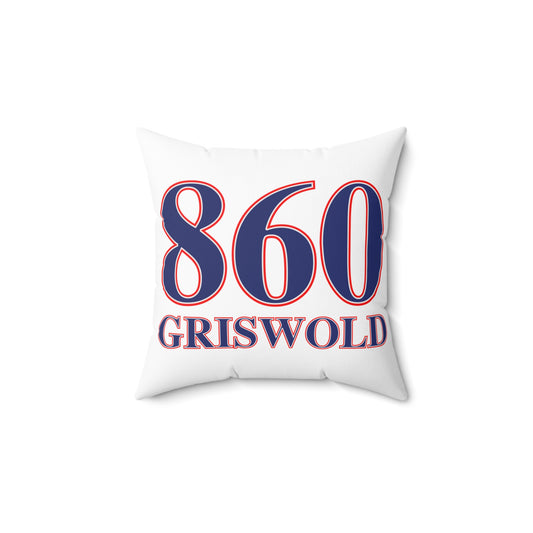 860 Griswold Red, White & Blue Spun Polyester Square Pillow