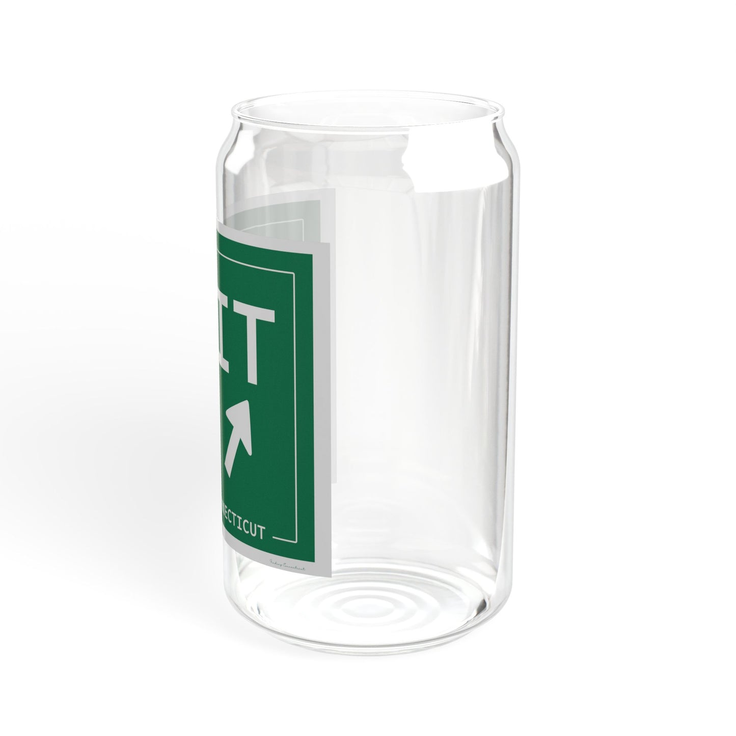 Vintage Exit 48 Merritt Parkway Sign Sipper Glass, 16oz