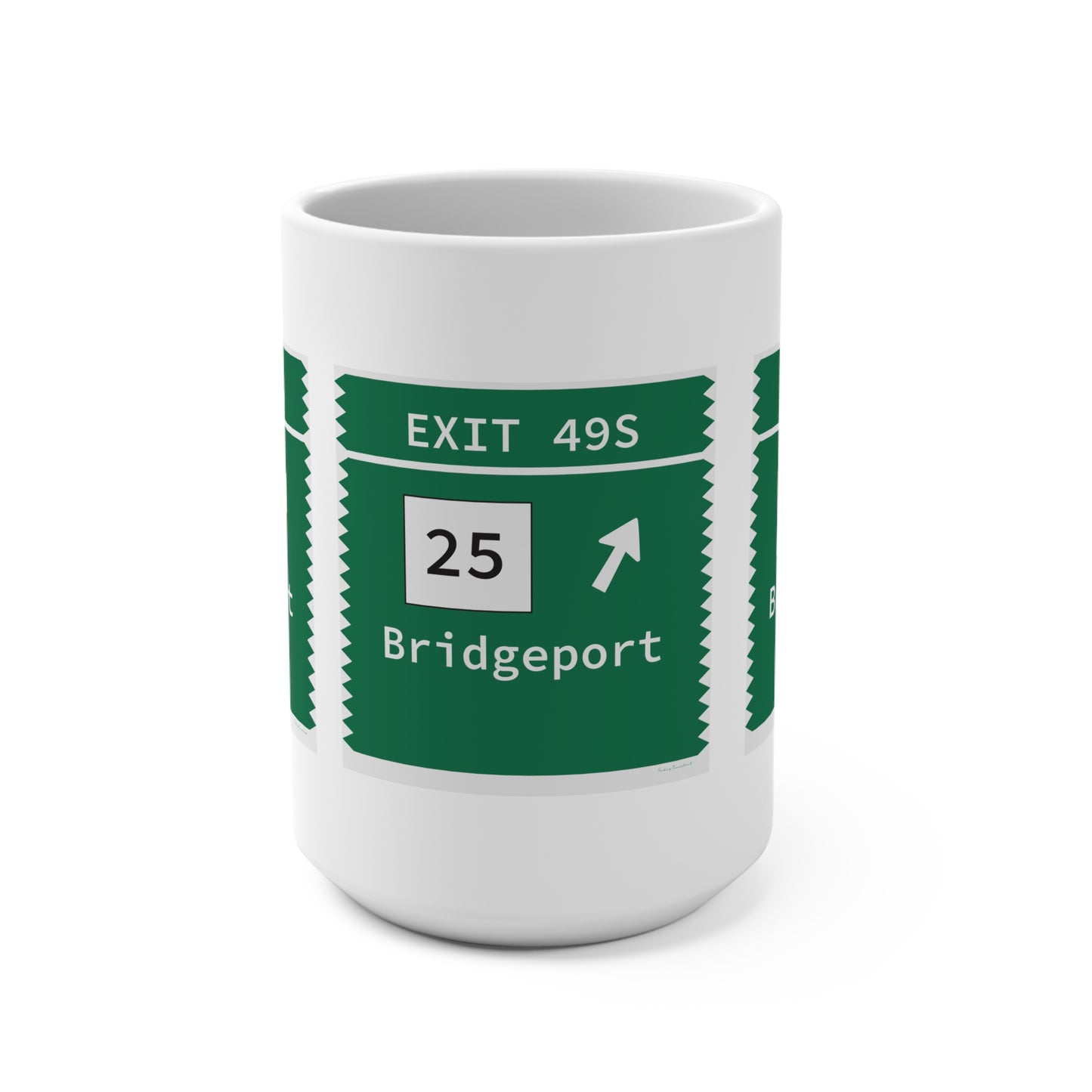 Vintage Merritt Parkway Exit 49S Sign Mug 15oz