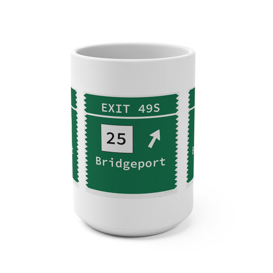Vintage Merritt Parkway Exit 49S Sign Mug 15oz