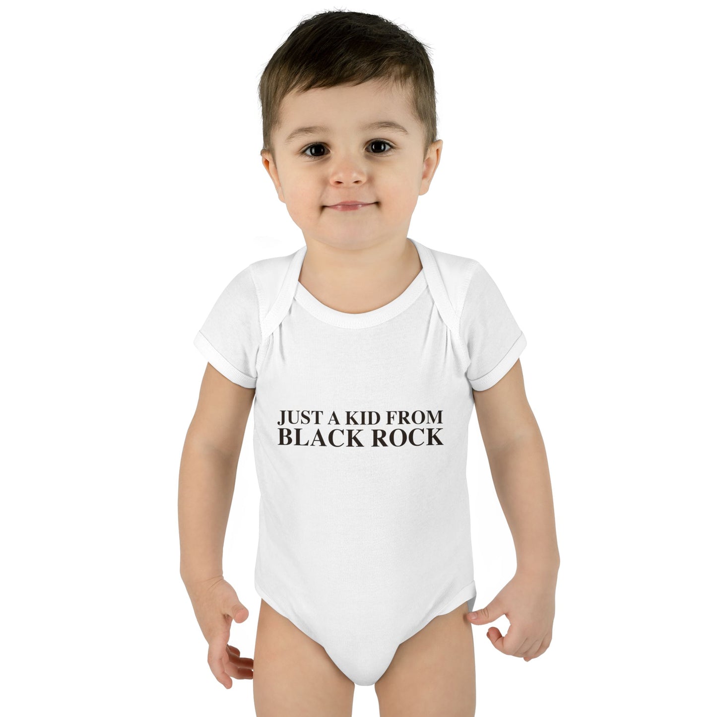 Just a kid from Black Rock Infant Baby Rib Bodysuit