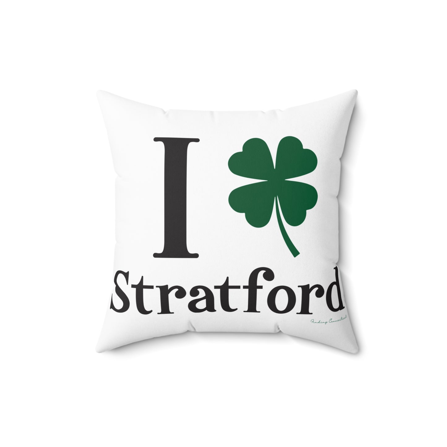 I Clover Stratford Spun Polyester Square Pillow